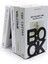 Book Yazı Desenli Model Kitap Desteği - Ev ve Ofis Dekoratif Estetik Kitap Tutucu (2'li Set) Siyah 4