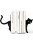 Kedi Model Kitap Tutacağı - Hediyelik, Estetik ve Dekoratif Kitap Tutucu ( 2li Set ) Siyah 3