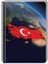 Bayrak 17 x 24 cm 120 Yaprak Kareli Sert Kapak Spiralli Defter 1