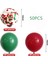 2 Adet Noel Kırmızı Yeşil Konfeti Balon Seti Mutlu Noeller Partisi Dekorasyonları (Yurt Dışından) 3