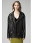 WM019 Oversize Biker Deri Kadın Mont 2
