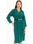 Kadın Kemerli Kruvaze Yakalı Elbise 2911061 Yeşil 2