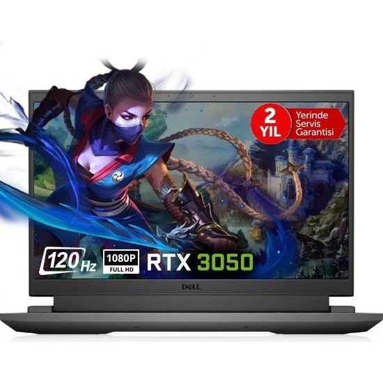 DELL Gaming G5 15 G55201600U Intel Core i7-12700H 16GB 512GB SSD RTX 3050 4GB VGA 15.6'' 120HZ Full HD Ubuntu Taşınabilir Bilgisayar