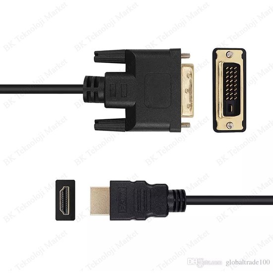 BK Teknoloji DVI 24+1 To HDMI Çift Yönlü DVI To HDMI Kablo Fiyatı