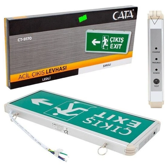 Cata CT-9170 Ledli Exıt Armatür - Acil Çıkış Levhası (3 Saat Şarjlı)