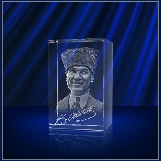 3D Kristal Atatürk 03