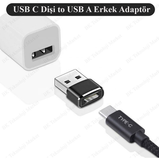 Bk Teknoloji Usb Erkek To Usb Type C Di I Adapt R Fiyat