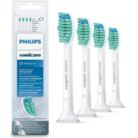 Philips Sonicare C1 Yedek Diş Fırçası Başlıkları HX6014/63 Beyaz 4'lü (Yurt Dışından)
