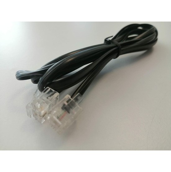 Patch Cord RJ11/CAT3 Siyah 2 Metre (20'li Paket) Fiyatı