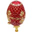 Faberge Yumurta Swarovski Taşlı Lüks Mücevher Kutusu Kırmızı 10CM 1