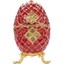 Faberge Yumurta Swarovski Taşlı Lüks Mücevher Kutusu Kırmızı 10CM 5