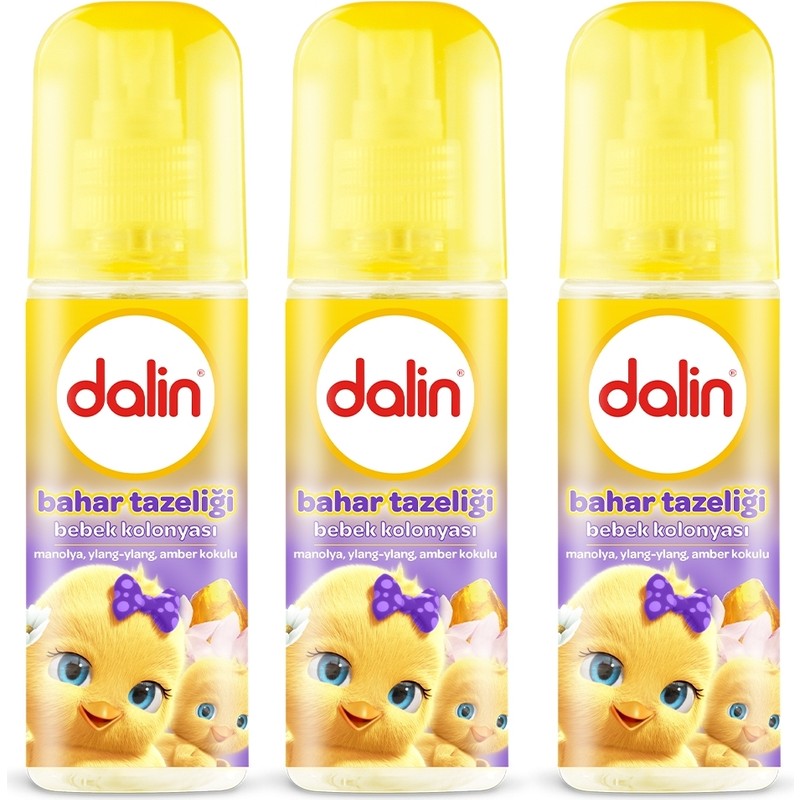 Dalin Bebek Kolonyası Bahar Tazeliği 150 ml x 3 Ferahlatıcı Özellik ile Gün Boyu Kullanım