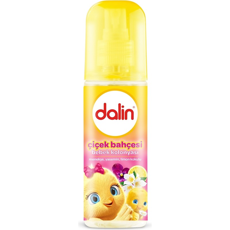 Dalin Bebek Kolonyası Çiçek Bahçesi Menekşe Yasemin Limon Kokulu 150 ml Cam Şişe