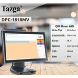 Tazga DPC-1818MV 18.5" Aıo Pos I5-3317U / 8gb /128 GB SSD M.ekranlı