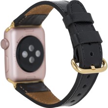 Bouletta Apple Watch Uyumlu Deri Kordon 38-40-41MM Roma Rst1 Siyah
