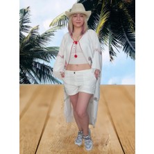 Boutique Venüs Taş Baskılı Uzun Pareo