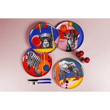 Porland Wild Life Servis Tabağı 4'lü 28CM