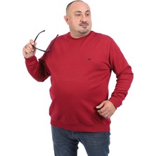 Starbattal Büyük Beden Sweat Double Face Basic 22719-BORDO