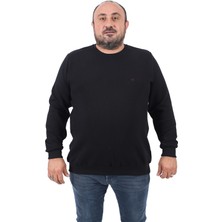 Starbattal Gipeli Sweat Bisiklet Yaka Wreath 22713-SIYAH