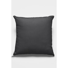 RugViva 43 x 43 cm Füme Tay Tüyü Döşemelik Premium Kumaş Dekoratif Çift Taraflı Kırlent Yastık Kılıfı KRL001