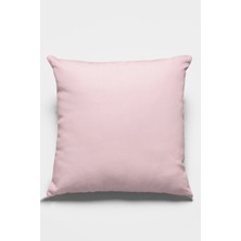 RugViva 43 x 43 cm Pudra Premium Kumaş Tay Tüyü Döşemelik Dekoratif Çift Taraflı Kırlent Yastık Kılıfı KRL006