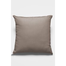 RugViva 43 x 43 cm Vizon Çift Taraflı Tay Tüyü Döşemelik Premium Kumaş Dekoratif Kırlent Yastık Kılıfı KRL008