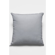 RugViva 43 x 43 cm Gri Yastık Kırlent Kılıfı Tay Tüyü Döşemelik Premium Kumaş Dekoratif Çift Taraflı KRL010
