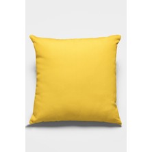 RugViva 43 x 43 cm Sarı Tay Tüyü Döşemelik Premium Kumaş Dekoratif Çift Taraflı Kırlent Yastık Kılıfı KRL016