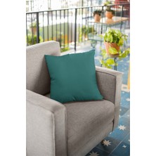 RugViva 43 x 43 cm P.yeşil Premium Kumaş Tay Tüyü Döşemelik Dekoratif Çift Taraflı Kırlent Yastık Kılıfı KRL019