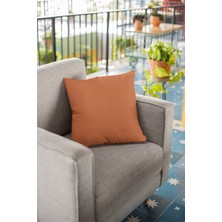 RugViva 43 x 43 cm Tarçın Döşemelik Tay Tüyü Premium Kumaş Dekoratif Çift Taraflı Kırlent Yastık Kılıfı KRL020