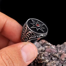 Tesbih Sepetim 925 Ayar Gümüş Yıldız Model Yüzük