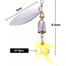 MSO Teknoloji Vıp Kalite Paslanmaz Çelik 6.5cm - 6gr Döner Olta Kaşığı