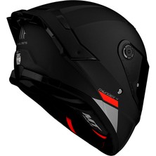 Mt Helmets Kask mt Thunder 4 Sv Solid A1 Matt Black Şeffaf Vizör