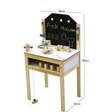 Masal Oyuncak Ahşap Tamir Masası Aksesuarlı
