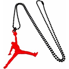 BijuStore Kırmızı Renk Slam Dunk  Air Jordan Kolye