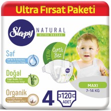 Sleepy Natural Bebek Bezi 4 Beden Ultra Fırsat Paketi 7-14 kg 120'li