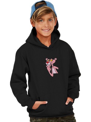 Pembe Panter  Çocuk Sweatshirt Kapşonlu BLL3379