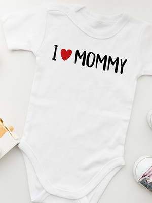 Alâhane I Love Mommy Bebek Body Zıbın - Anne Hediye