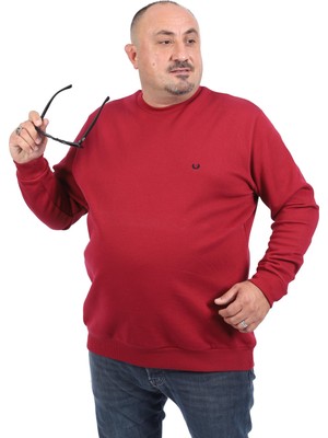 Starbattal Büyük Beden Sweat Double Face Basic 22719-BORDO