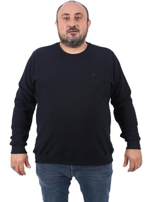 Starbattal Gipeli Sweat Bisiklet Yaka Wreath 22713-LACIVERT