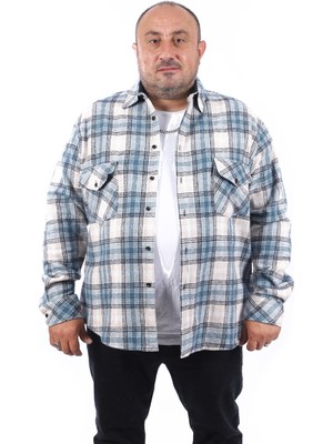 Starbattal Büyük Beden Oduncu Gömlek Sportsman 22215-PETROL