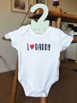 Alâhane I Love Daddy Bebek Body Zıbın - Babaya Hediye