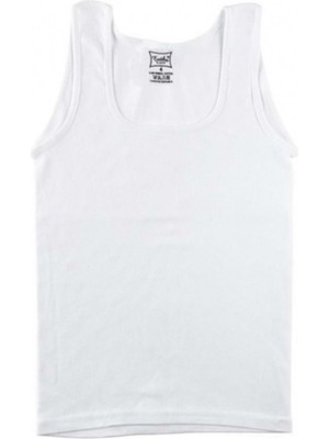 Tutku Kız Çocuk Geniş Askılı Atlet Beyaz %100 Pamuk 9 - 10 Yaş Rahat Kesim ve Nefes Alabilir