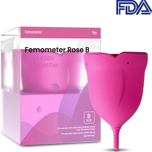 femometer® Adet Kabı - Medikal Sınıf Silikon Menstrual Cup / Regl Kabı (B Size)