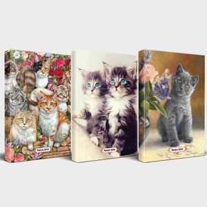 Halk Kitabevi Kedili Defter Seti - 3 Defter V4