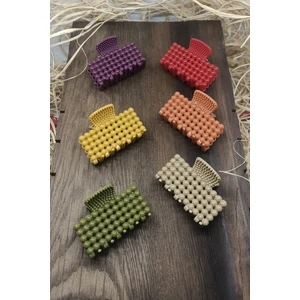 6 Adet Sonbahar Renklerinde Orta Boy(6 Cm) Dikdortgen Mandal Toka