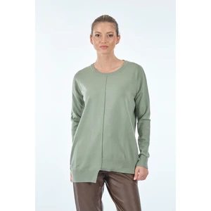 Oversize Minimalist Asimetrik Kadın Kazak - Uzun Kol