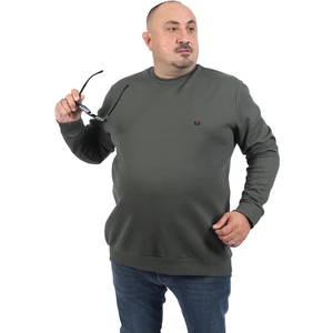 Büyük Beden Sweat Double Face Basic 22719-HAKI