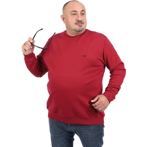 Büyük Beden Sweat Double Face Basic 22719-BORDO