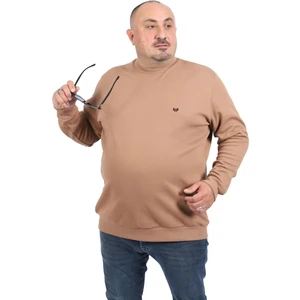 Mocgrande Büyük Beden Sweat Double Face Basic 22719-S.KAHVE